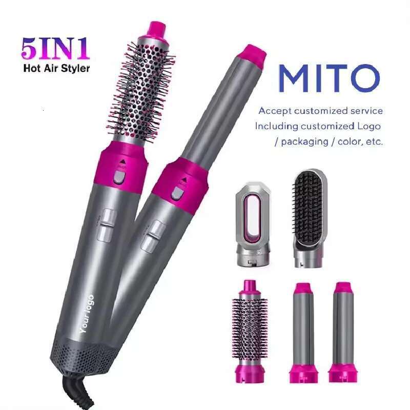 Professional Styling Comb Hairdryer 5 In 1 Dryer Hair straightening Brush 1000W Hot Air Brushes