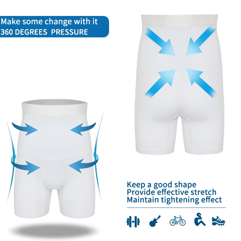 Man Fitness Pants Underwear Body Shaper Tummy Control Abdomen Seamless Belly Girdle Briefs Weight Loss Pants Reducer Panties Compression Belly Slimmin