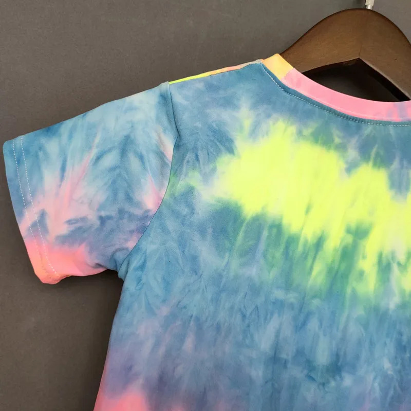 Kids Girls T-shirt Bright Fluorescent Color Tops Shirt Summer Children Casual Soft Comfortable T- shirt For Girl Clothing 250515