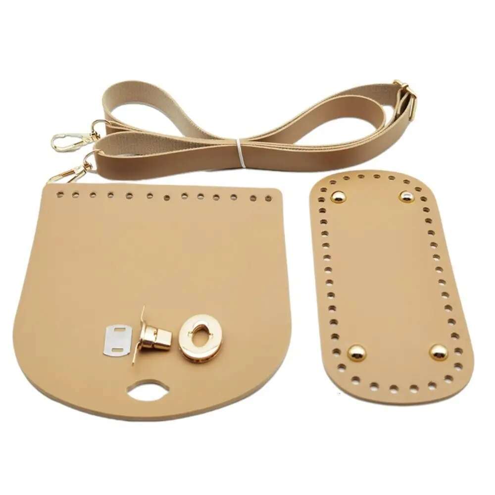 Solid Color 3Pcs/Set Shoulder Bottom PU Handmade Accessories DIY Replacement Leather Bag Strap