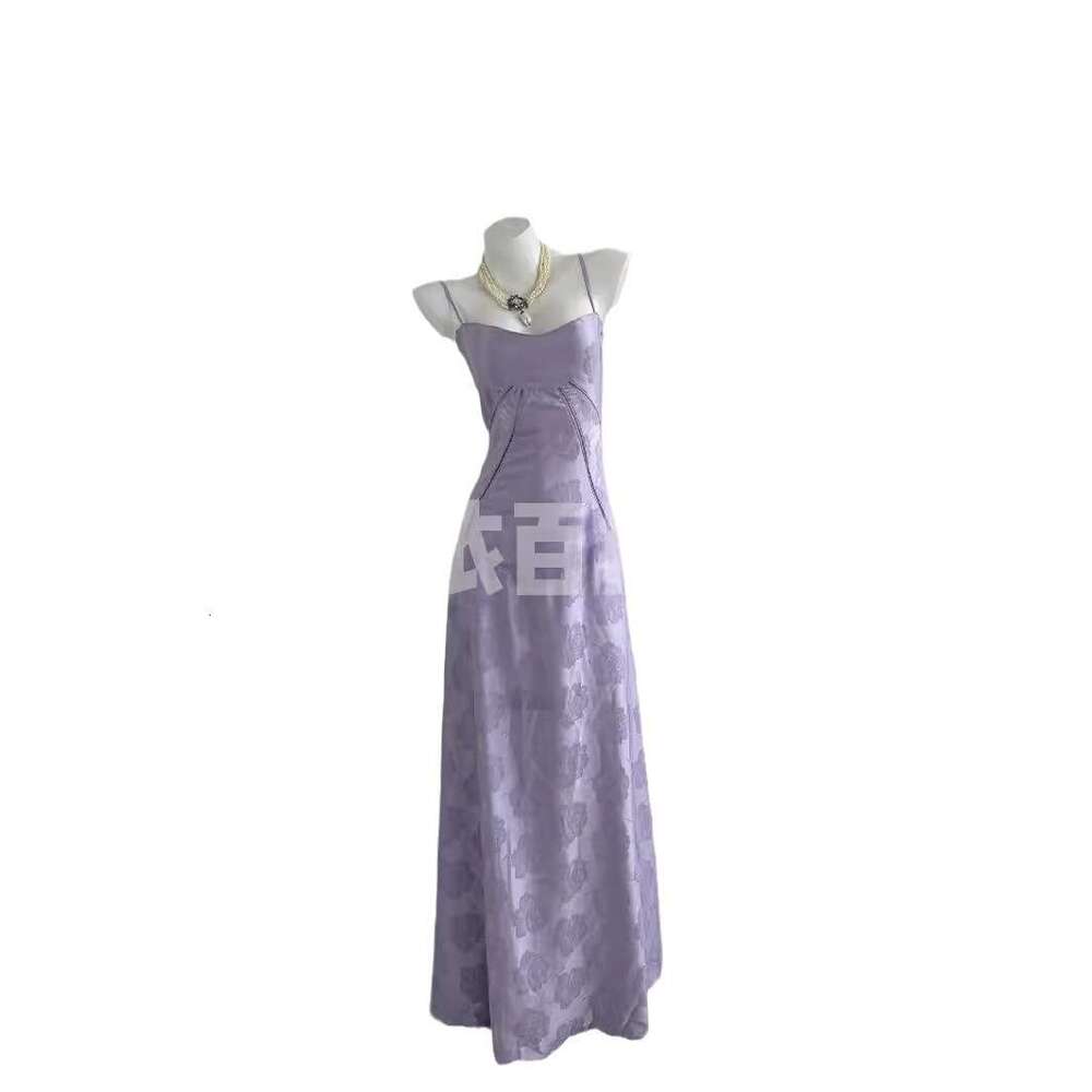 White Dress Maxi Dress New Embroidered Flower Long Skirt With High-End Feel, Children's Fishbone Heavy Industry Camisole Skirt, Slimming Dress KQ