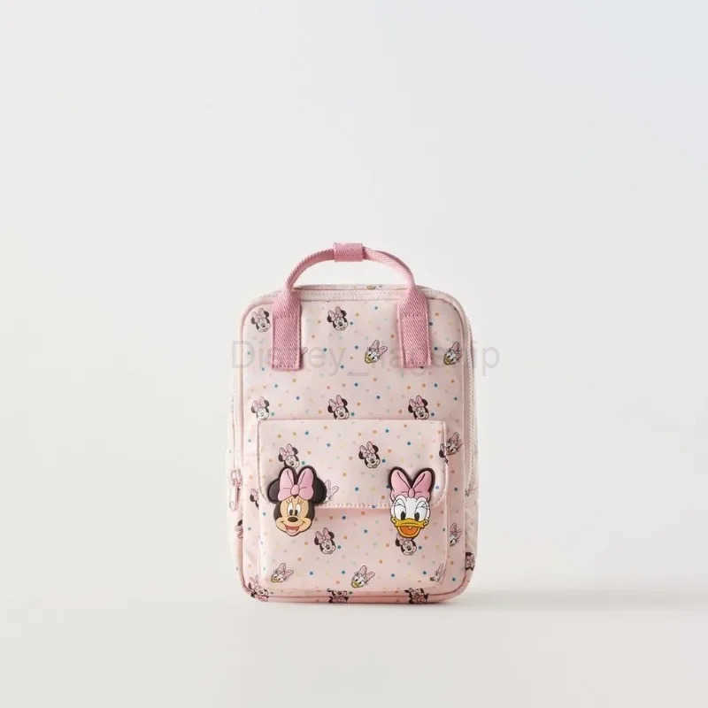 Disney 2025 New Minnie Cartoon Childrens Backpack Mini School Bag Cute Shoulder Bag for Boys and GirlsXJ250515