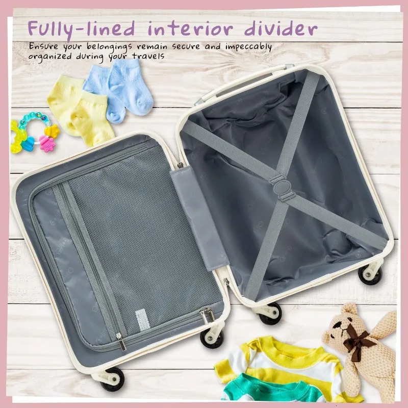 Luggage Set 5 Piece Suitcase Set 16 Carry on Hardside Spinner Toddler Luggage Travel Rolling Luggage 250514