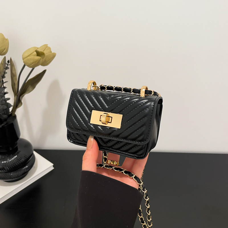 Ling Grid Chain Women's Spring Summer 2025 New Style Fashionable And Highend Ins Luxury Bag New Free Delivery Designer Bag Crossbody Versatile Mi