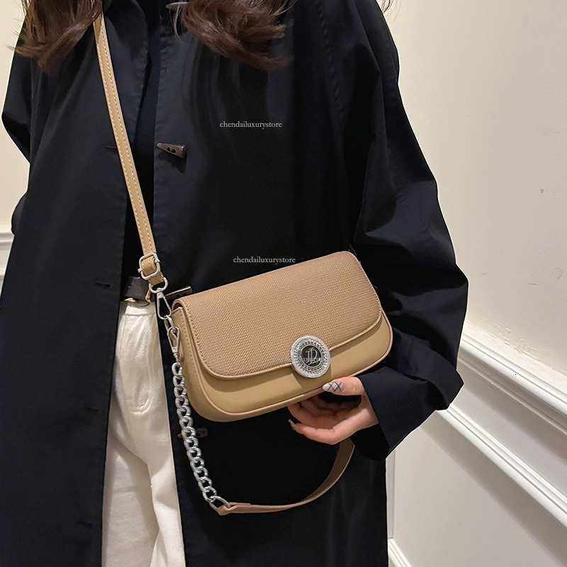 2025 Women's Fashion Shoulder Bag Free Shipping Designer Flip Top High Quality Contrastive Color Handbag Multi Functional Commuter Crossbody Bag 