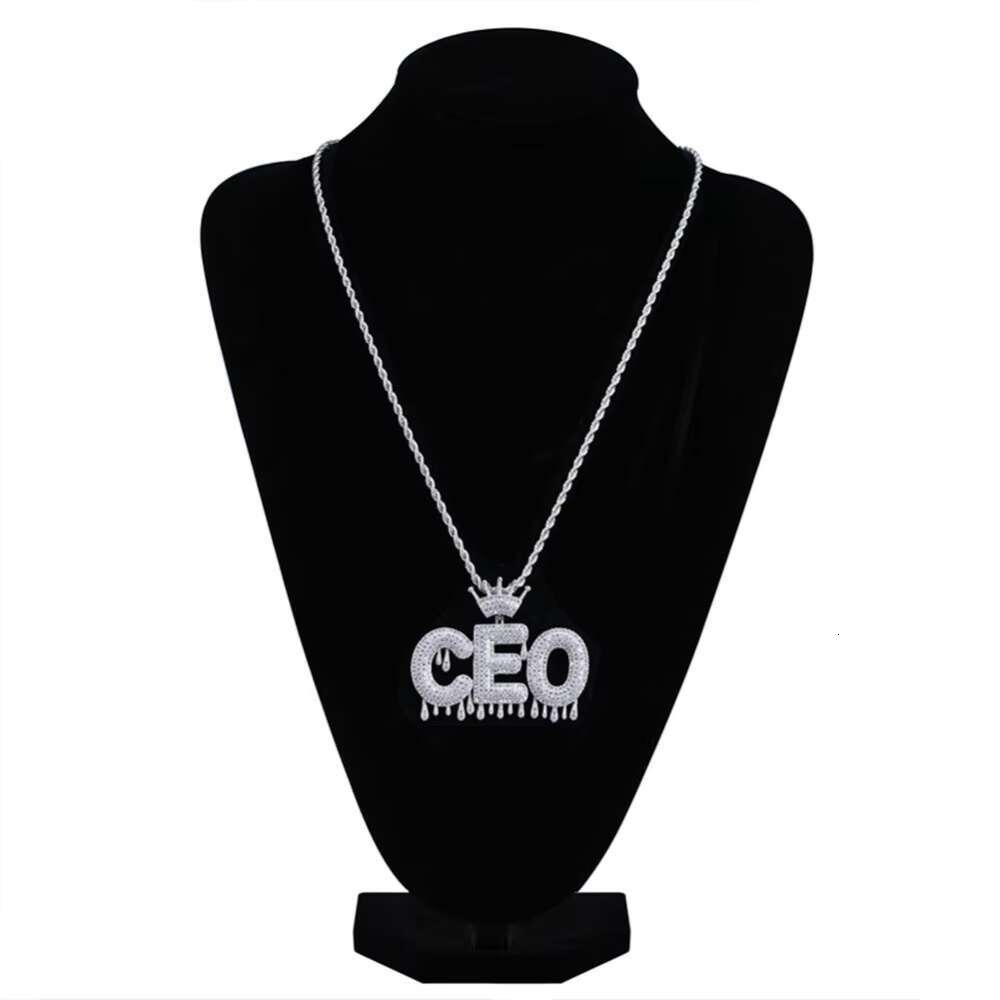 2022 Hot Custom Name Letters Chain Pendants Necklaces Iced Out Charms CZ Hip Hop Mens Jewelry With Gold Sier Tennis Chains New