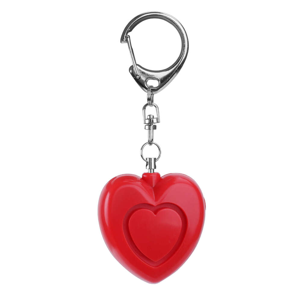 Hot selling heart-shaped device, electronic gift, keychain, personal alarm, female anti wolf alarm