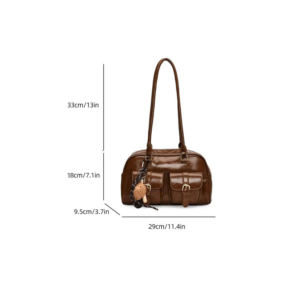 Pillow Bag Retro Boston Commuter Stylish Bowling One Shoulder Under The Armpit Tote Bag