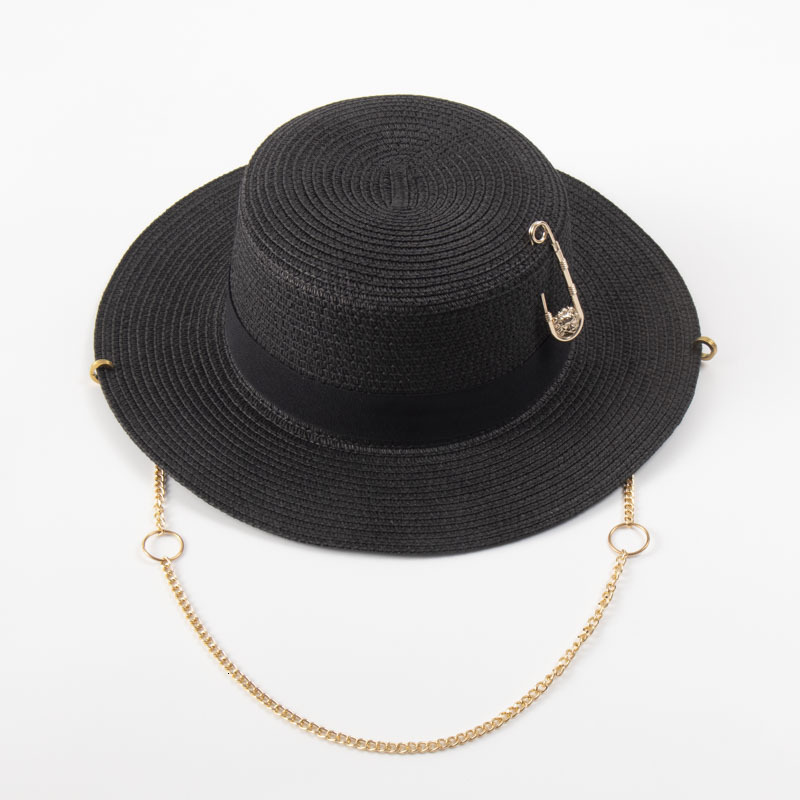 utumn and Winter Fedora Chain Top Hat Womens Chain Felt Hat Jazz Top European and American Style Jazz Hat sombrero muj 250325