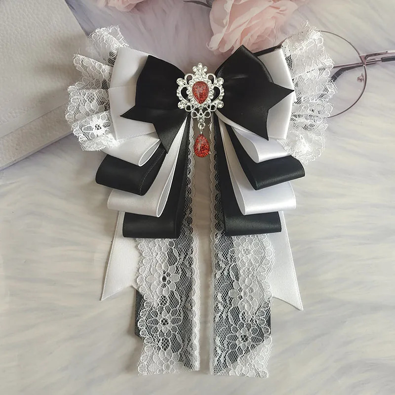 Lolita Lace Ribbon Collar Flower Womens Suits Shirt Skirt Bow Tie Concert Hand Lamp Accessories Fashion Handmade Jewelry Gifts 250514