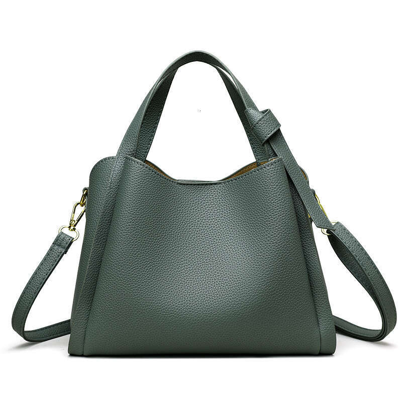 Soft leather handbag, women's vegetable basket, high-end sense, crossbody, atmospheric water bucket, shoulder bag, 2025 temperament versatile, ne