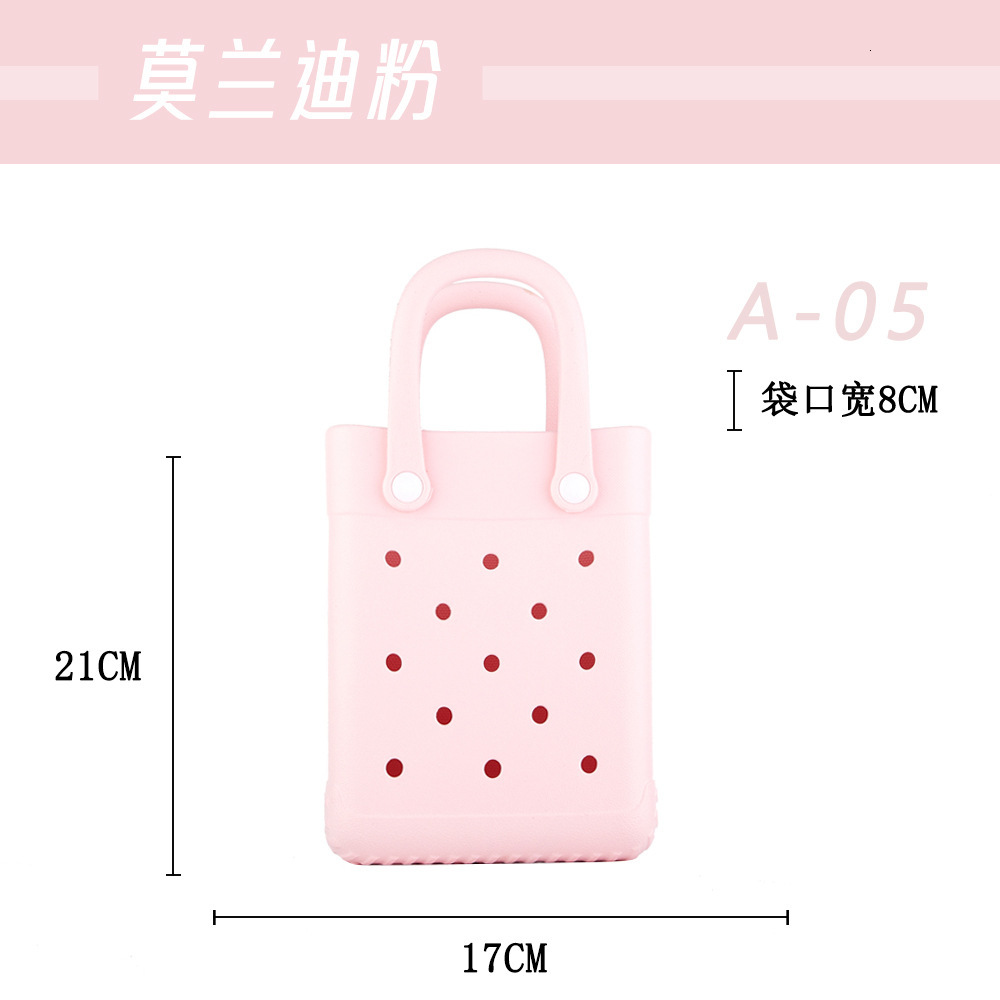 EVA And Cute Small Square Cartoon Ins Hole Jelly Beach Handbag Shoulder Bag