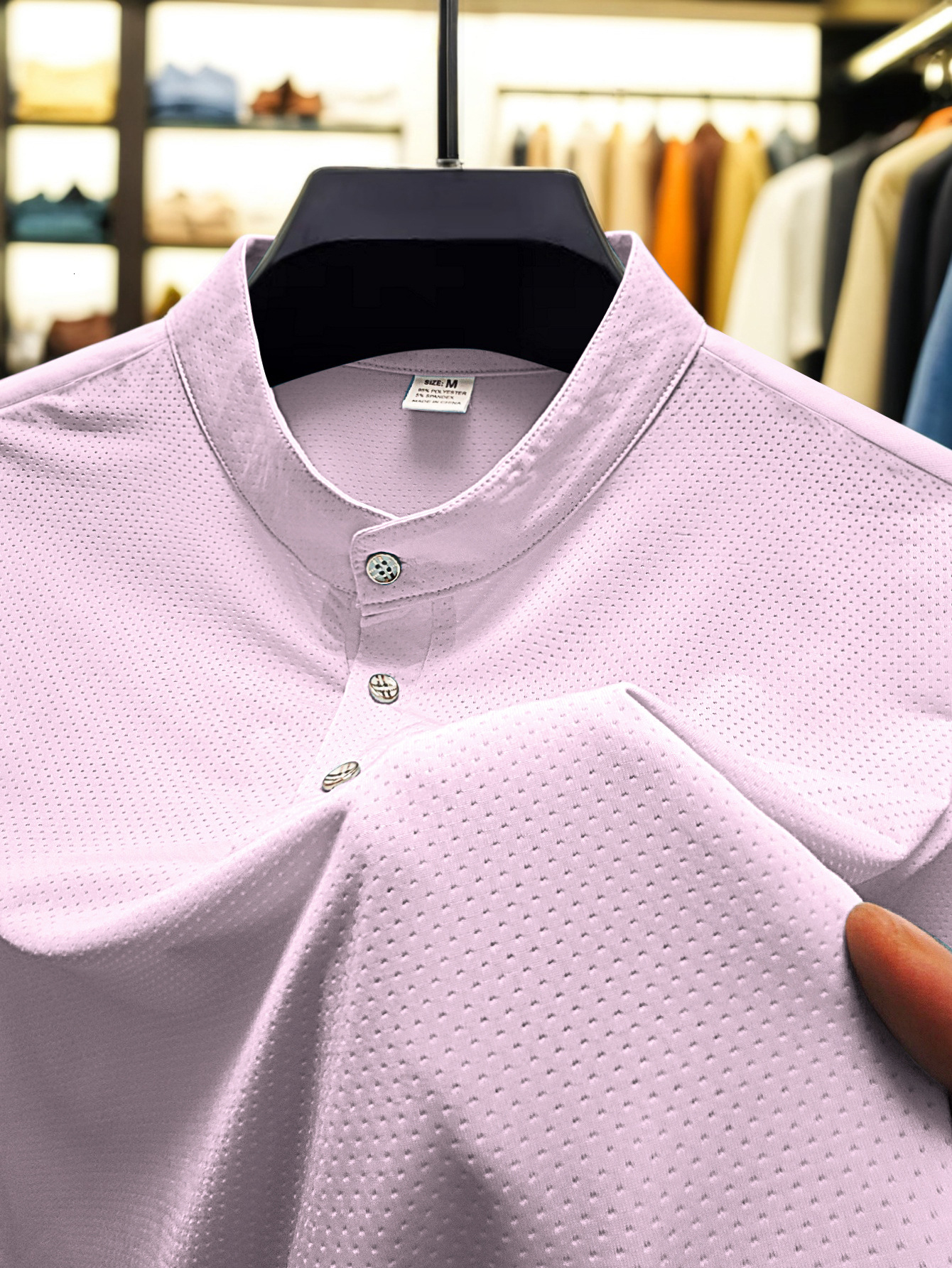Ins Summer Quick Sale Collar Jacquard Men's Sports Polo Shirt Top Designer Clothes