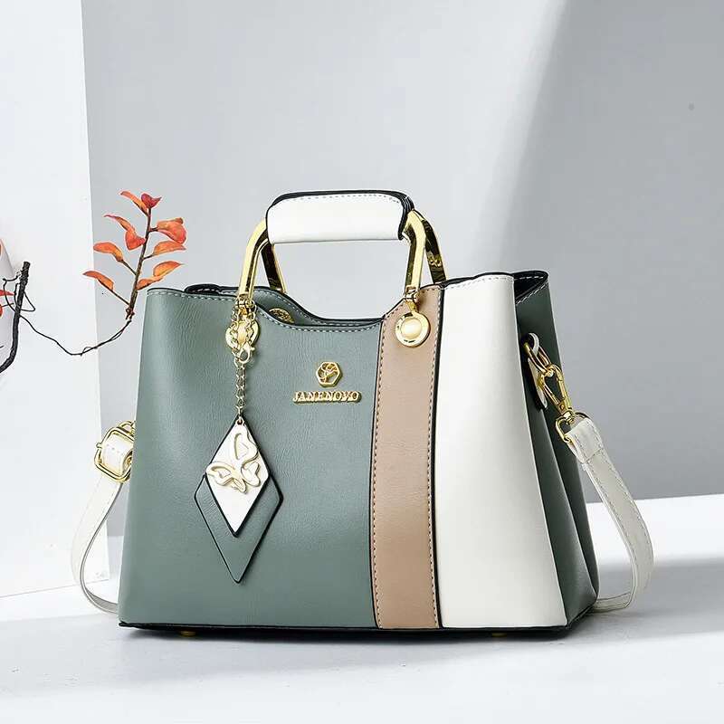 2024 Spliced Leather Large Capacity Woman Handbag Shoulder Fashion Casual Tote Bag Designer Crossbody Bags