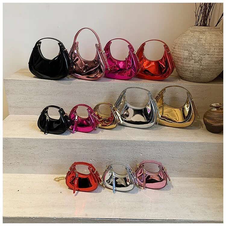 2025 Trendy Glossy Mini Bag For Girls. Compact And High End Fashion, Red Envelope - Inspired, Casual & Versatile Handbag