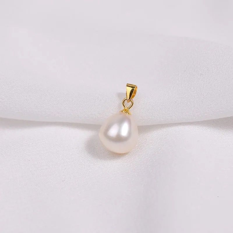 Pendant Necklaces YUNLI Real 18K Yellow Gold Necklace Pendant Water Drop Natural Freshwater Pearl Pure AU750 Fine Jewelry for Women PE020 230310