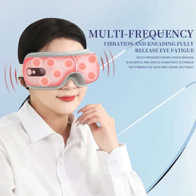 1PC Massager With Heat Smart Airbag Vibration Care Compress Bluetooth Music Eye Massage Relax Fatigue Foldable Portable