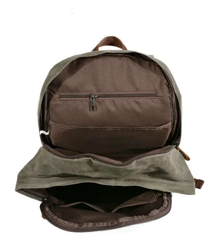 New Designer Waterproof oil wax Canvas Daypacks Unisex men Vintage Backpacks women Anti-thief Travel Rucksacks Retro School Bags