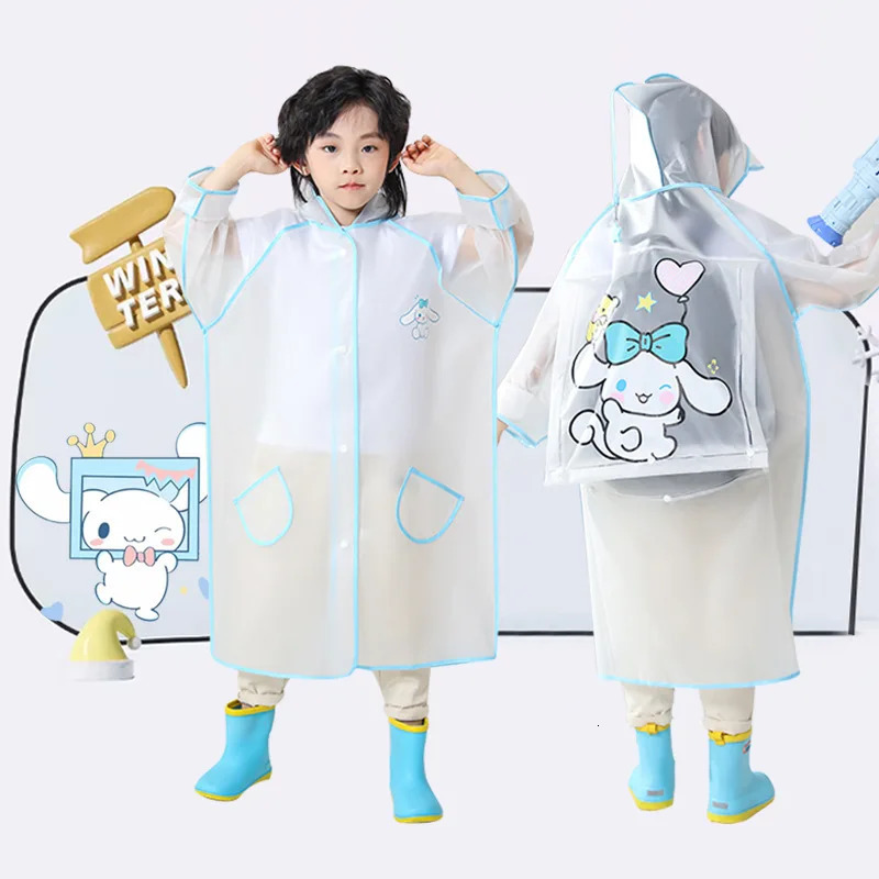 Children Raincoat EVA Cartoon Rain Coat with Schoolbag Primary School Boys and Girls Kindergarten Full Body Rainproof Clothing 250515