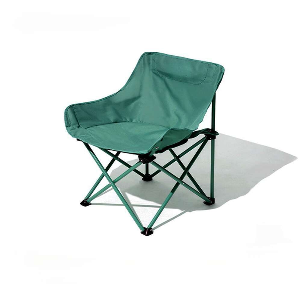 Outdoor camping with backrest, moon portable fishing chair, art folding chair