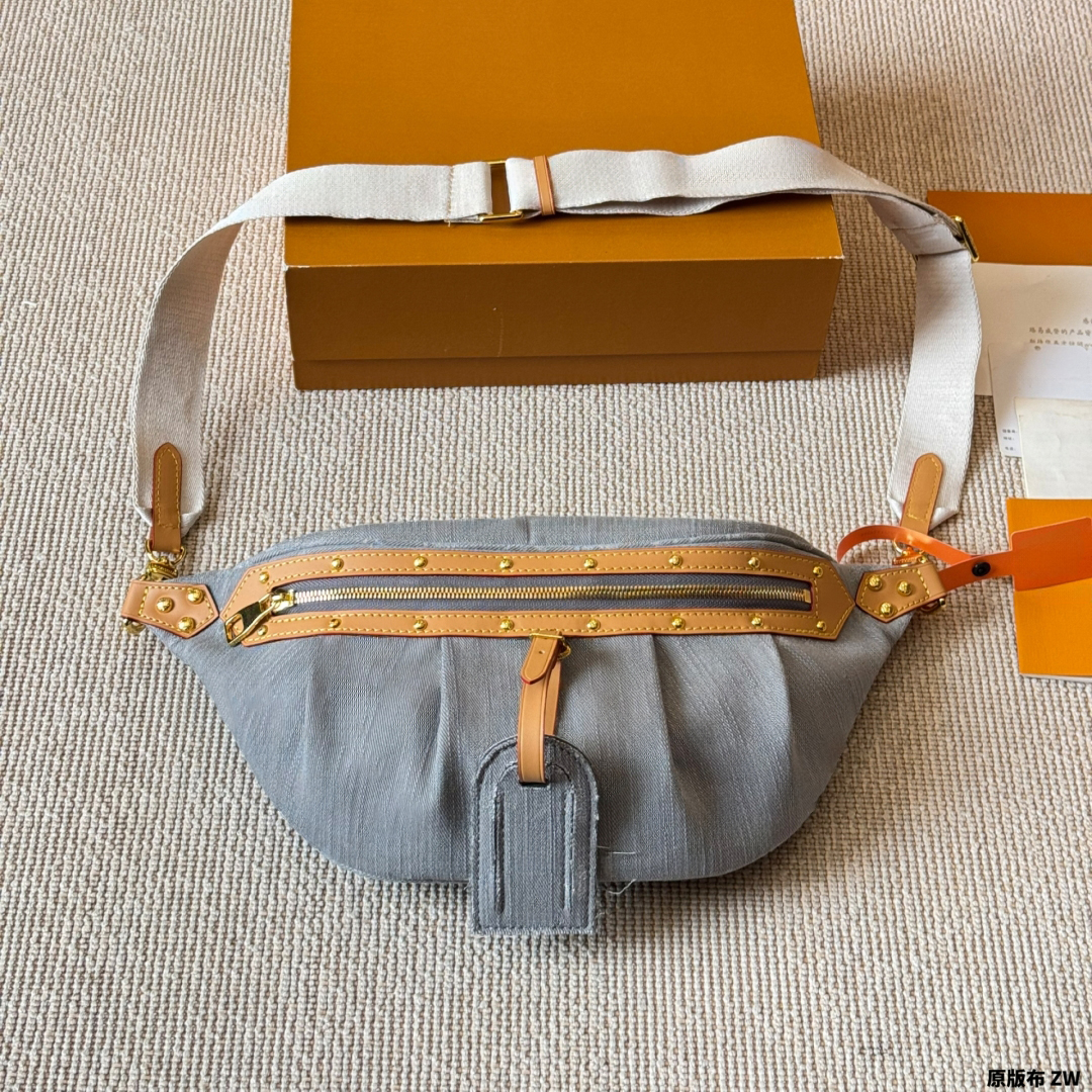 10A Top quality Denim Bumbag Waist Bags Crossbody Bum Bag Woman Mens Designer Belt Bag Floral Cross Body Embroidery Strap 32x20cm