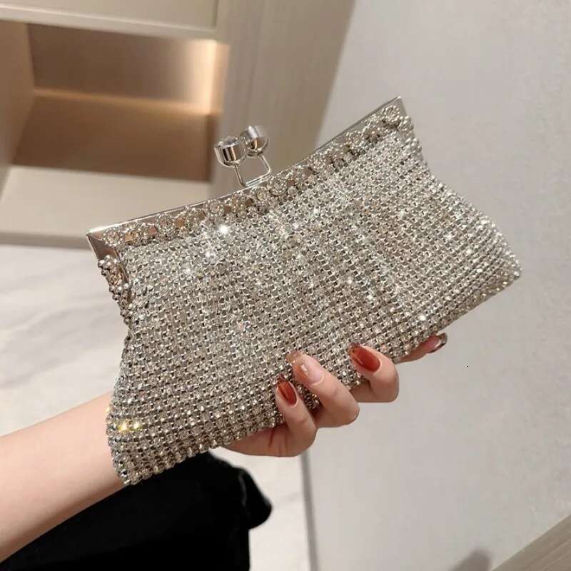 Luxy Moon Rhinestone Evening Clutch Bag Dress Wedding Bride Handbag Shiny Design Party Banquet Lady Portable Purse Z534