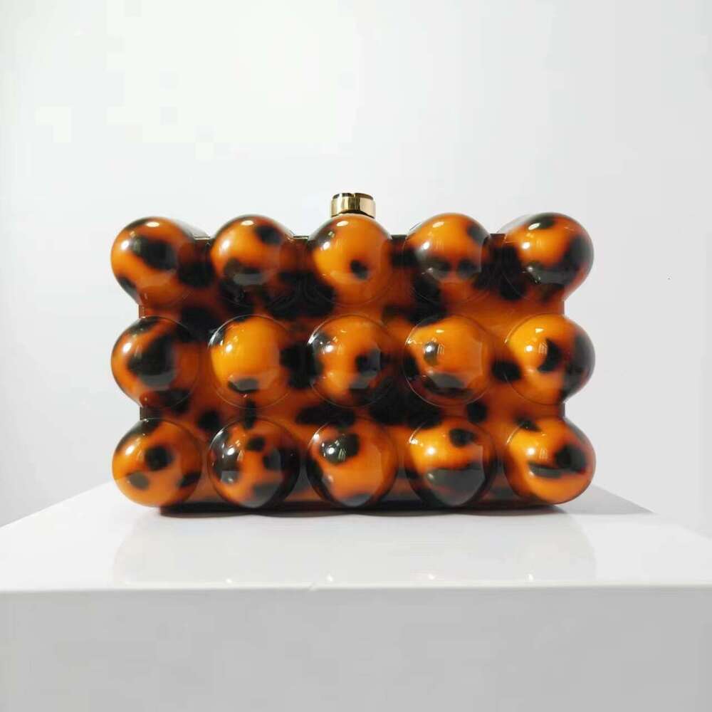 French Wave Pearl Egg Shell Fashionable Crossbody Single Shoulder Acrylic Dinner Bag