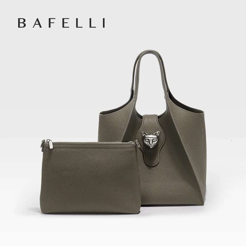 BAFELLI 2025 Women's HANDBAG TOTE TRAVEL BAGS GENUINE LEATHER CASUAL FASHION BRAND UNISEX PURSE BUSINESS STYLISH DESIGNER