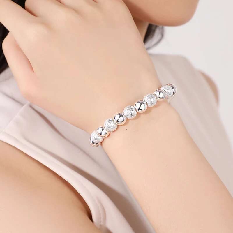 Charms Sterling Sier Beads Bracelets Bangles For Women Fashion Adjustable Ball Bracelet Party Wedding Jewelry Gifts