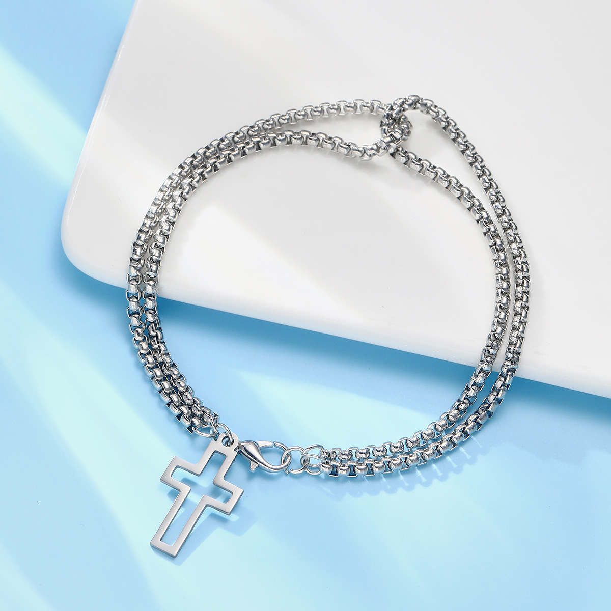 Cross Bracelet New Titanium Alloy Cross Bracelet Hip Hop Multi functional Cold Fashion Men's Bracelet