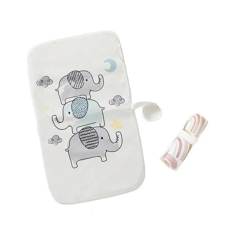 HappyFlute Washable Baby Diaper Changing Mat Soft Cotton Portable Changing Pad Waterproof Cover Mattress for Baby 250515