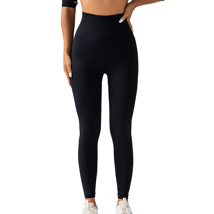 Seamless European and American fitness pants for women high quality hip-lifting tight stretch sports trousers peach hip high waist yoga pants