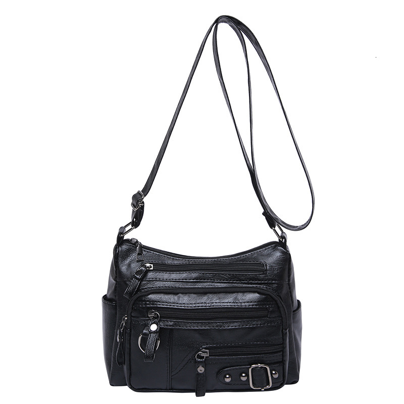 Free Delivery Designer Bag Women's Hand 2025 New Soft Leather Crossbody Middle Aged Single Shoulder Mom Popular This Winter Large Capacity Women&