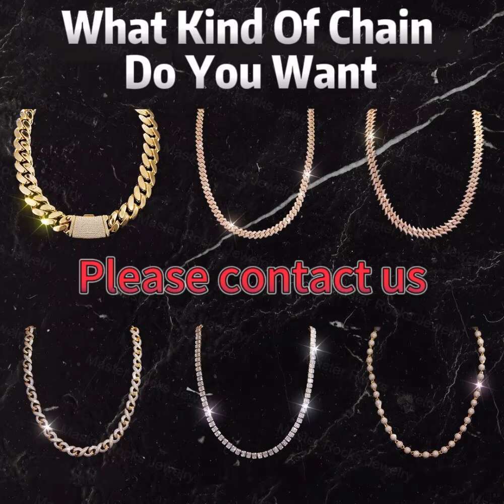 Sier Rap Singer Jewelry Men 12mm Iced Vvs Moissanite Cuban Chain