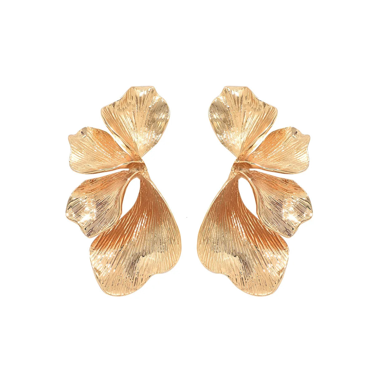 Elegant ginkgo leaf earrings for women simple petals wearing exaggerated women jewelry party gifts 250515
