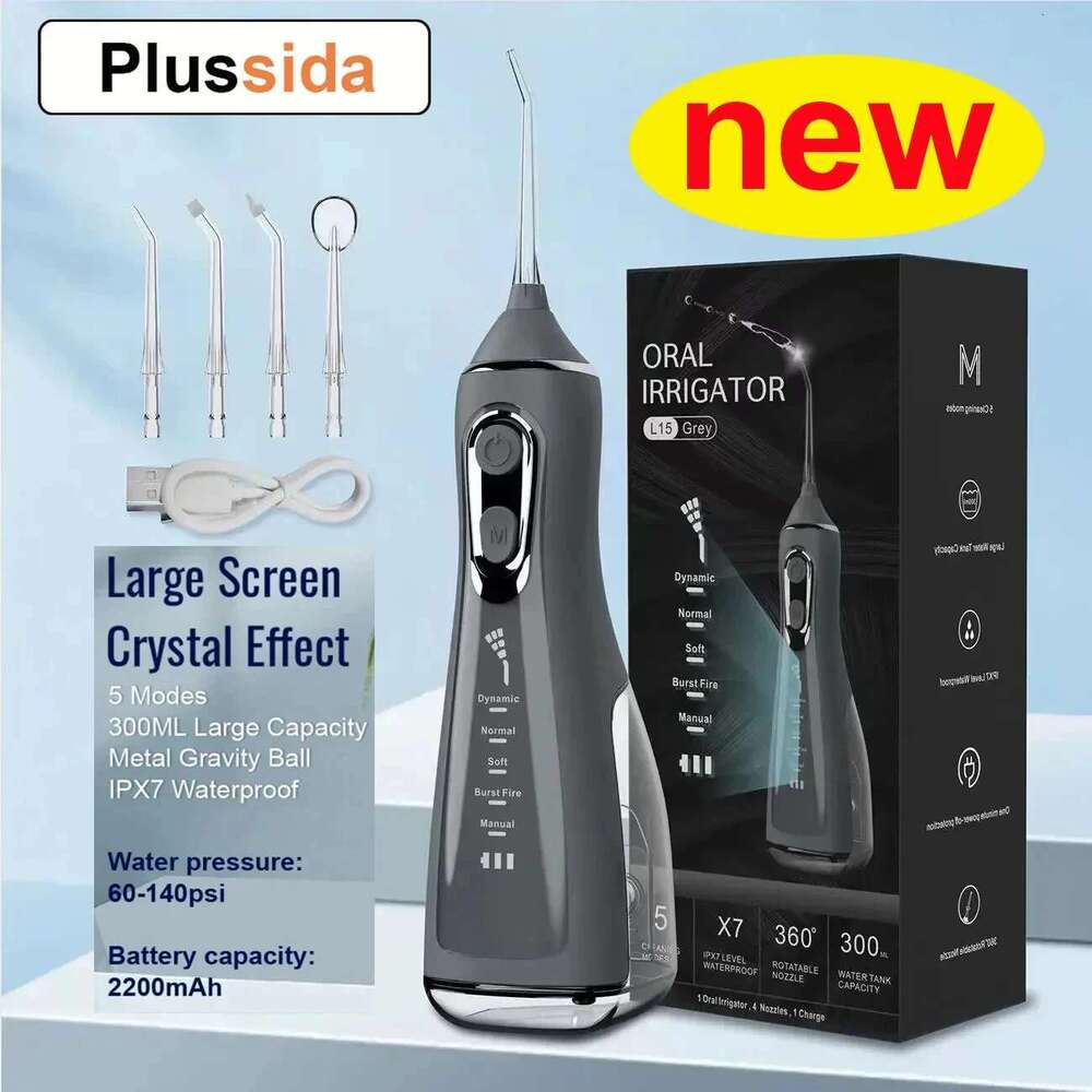 Oral Irrigator Portable Water Flosser Dental Pick 5 Modes 360° Rotated Jet For Cleaning Teeth Thread Floss Mouth Washing hine