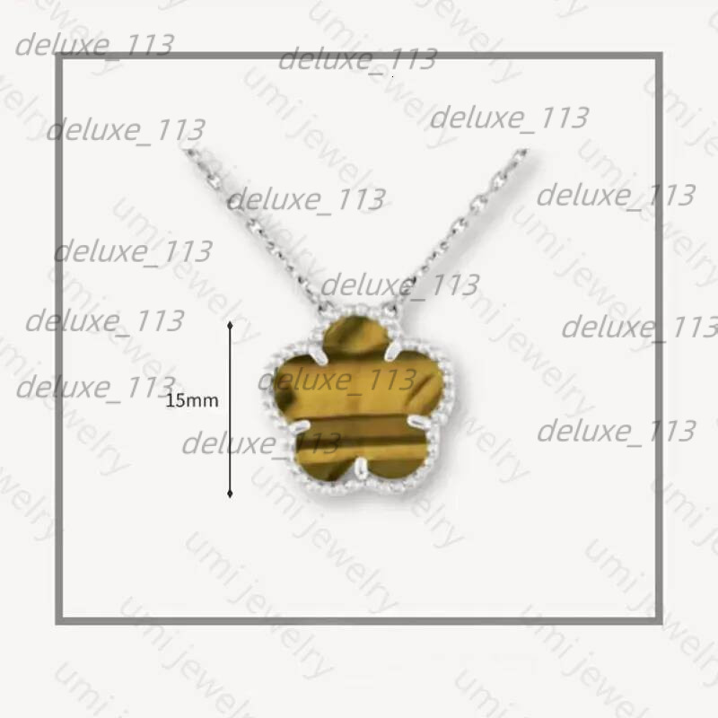 Charm For Women Clover Pink Designer Jewlery Sterling Sier Jewelry Flower Necklace Thanksgiving Day Party Gift