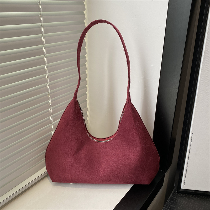 Free Delivery Designer Bag Large Capacity Underarm 2025 Luxury Women's Suede Versatile Autumn/winter Handheld Shoulder Bag Luxury Bag