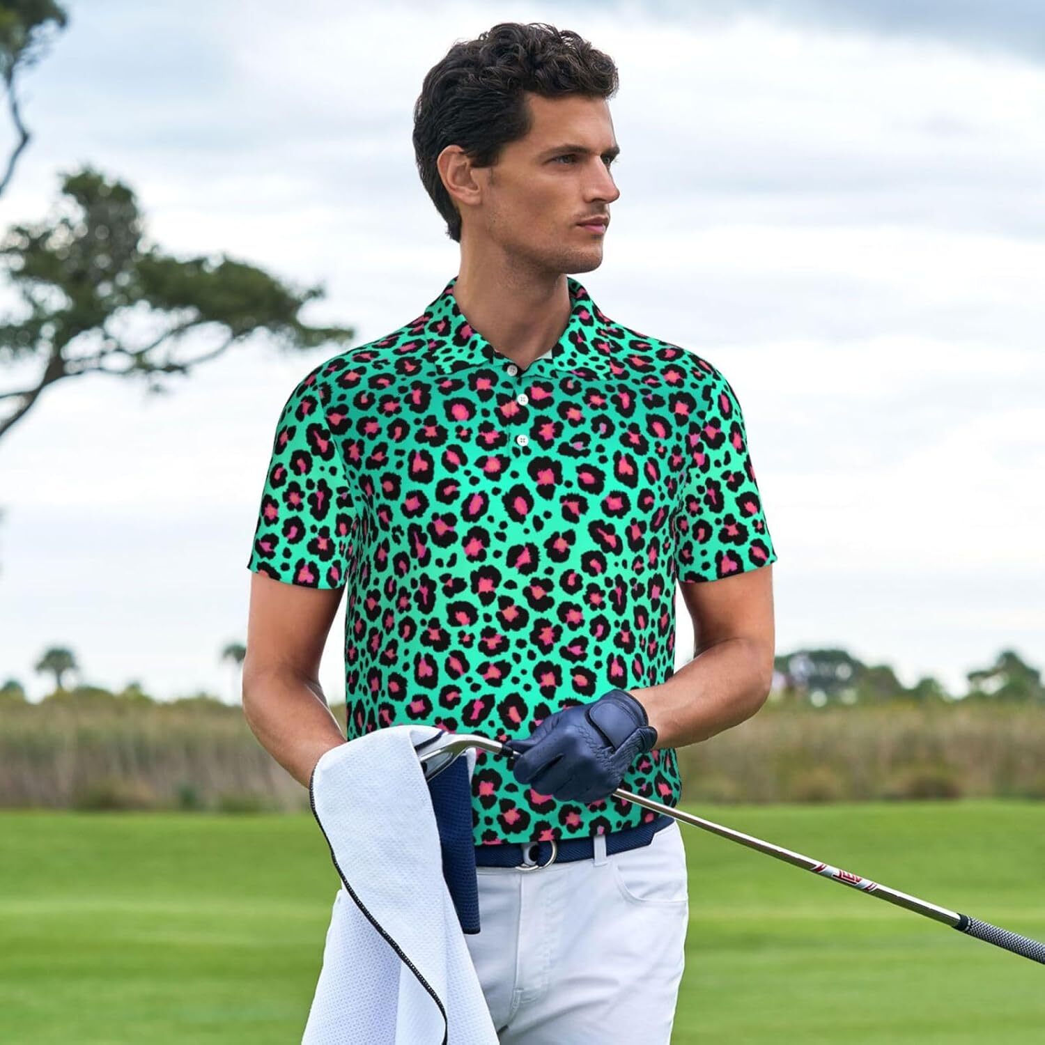 Mens Polo shirt Golf Polos for Men Quick-Dry Athletic Mens Polo Shirts Short Sleeve Summer Casual Moisture Wicking Golf Shirt Fashion Trends