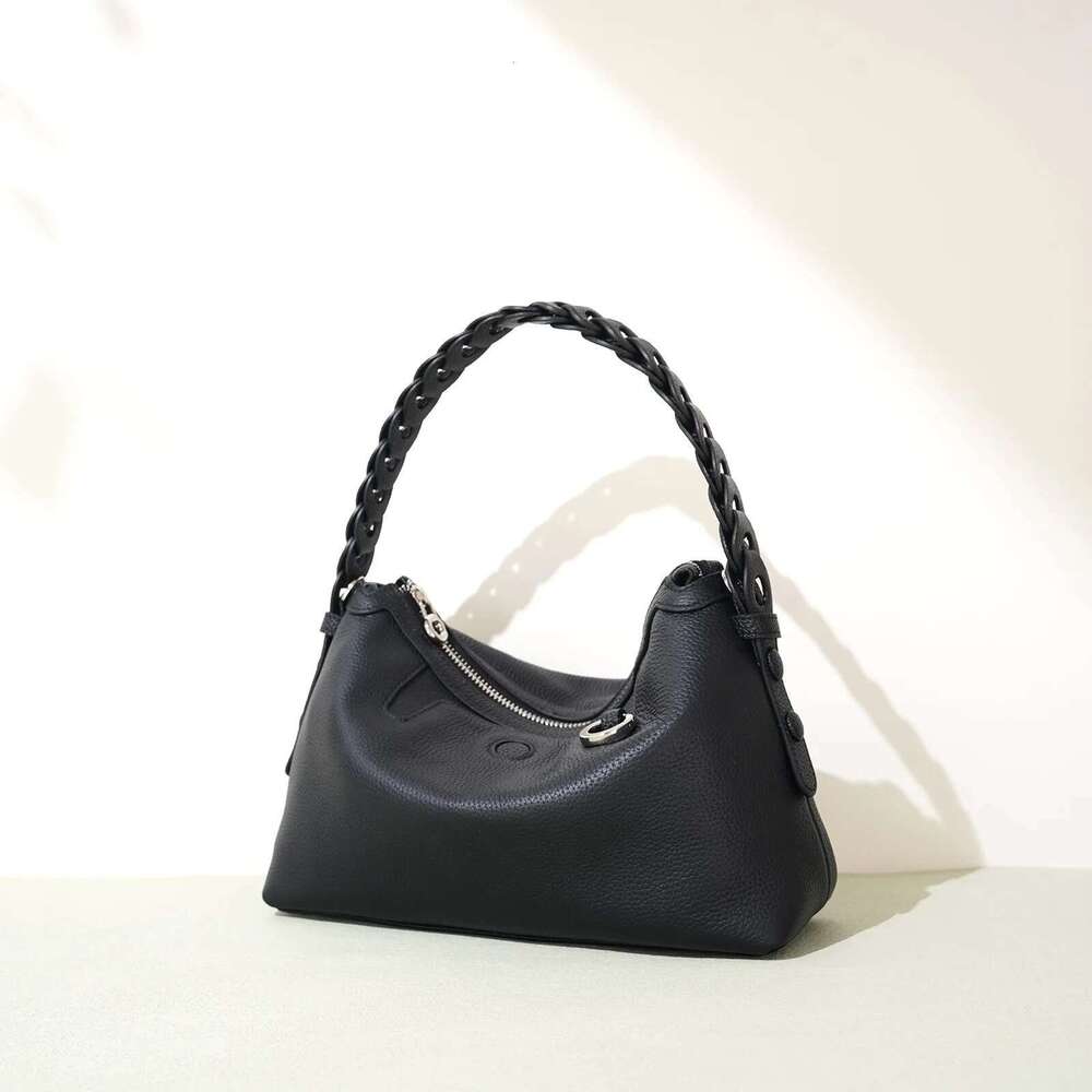 Genuine Leather Handbag For Design Stylish Original Brand Women Soft Underarm Shoulder Ladies Crossbody Bag
