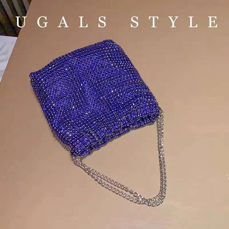 Glitter Women's Handbag Crystal Shiny Rhinestones Dia Evening Wedding Party Clutch Purse Shoulder Messenger Bag