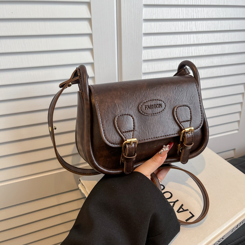 Free Delivery Designer Bag 2025 Winter Women's Maillard Single Shoulder Crossbody Large Capacity Texture Versatile Small Square Bag Luxury Bag