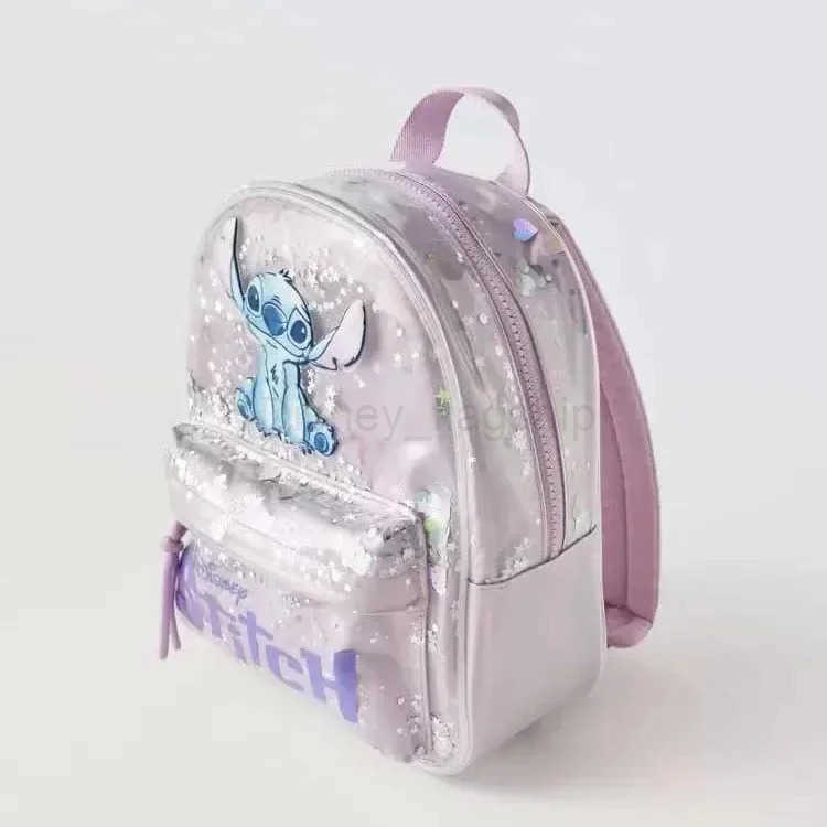 Disney Stitch Cartoon Sequin Trendy Fashion Boys and Girls Backpack Multifunctional Kindergarten School BagXJ250515