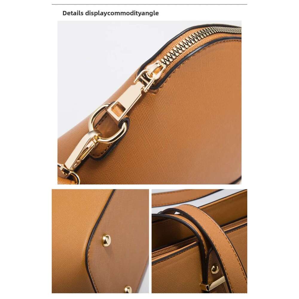 Trendy Women's Retro Handbag Simple Intellectual Shoulder Large Capacity Fashionable Four Piece Set Mother Bag