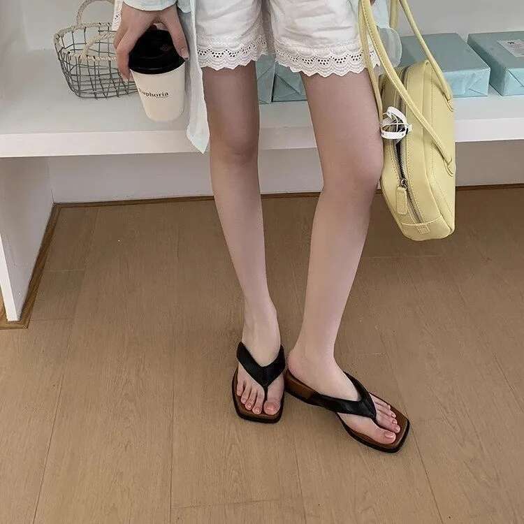 Square Peep Toe Heterotypic Heel Buckle Strap Women's Shoes for Women 2025 New Summer Novelty Mature Daily Sandals