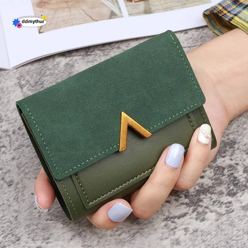 Women's Leather Wallet with Zipper - Hasp Envelope Design Coin Purse, Multi Card & ID Holder, Lady Moneybag Clutch Pocket ddmythur