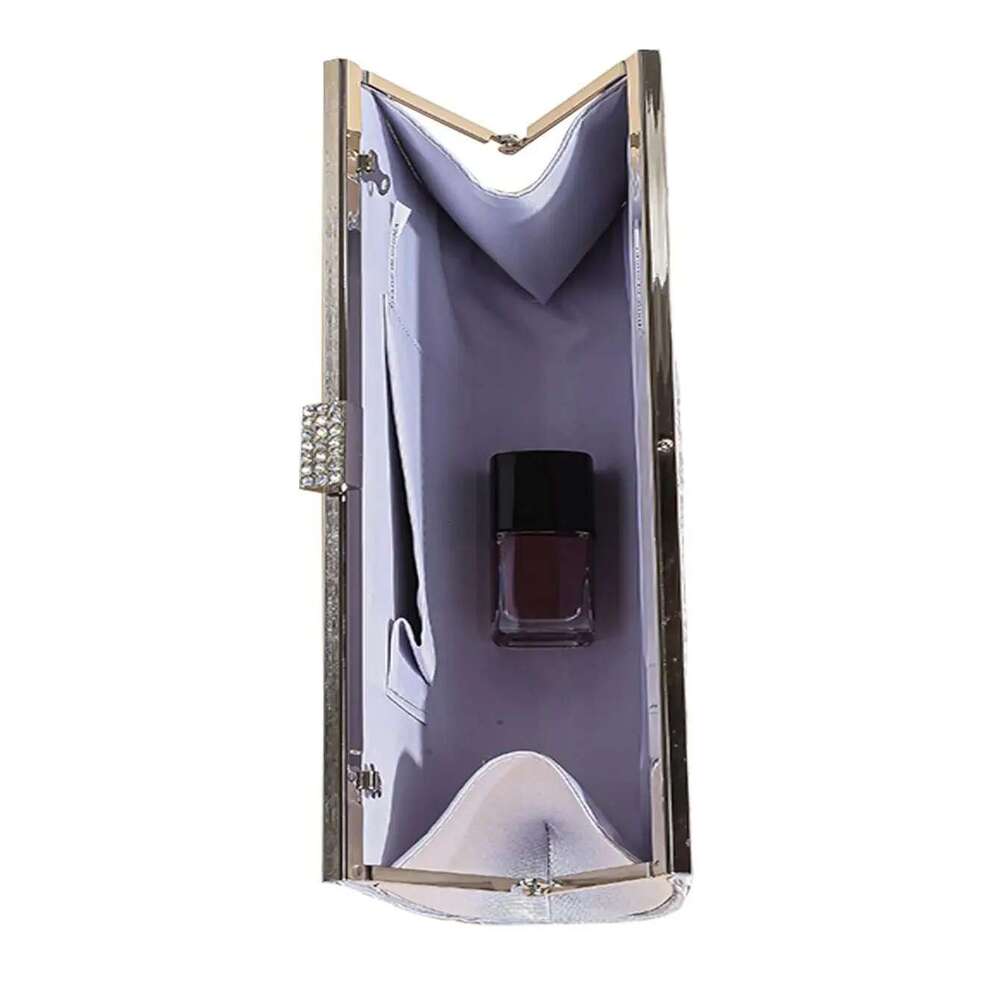 Women's Clutch Wedding Party Sier Evening Large Capacity Simulated Silk Shoulder Bag Fashion Purse