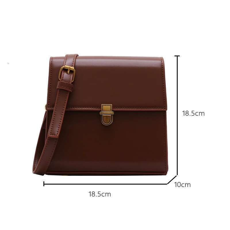 Pure Color Women's Shoulder 2025 Autumn New Vintage Lux Mini Square Bag Ladies Designer Crossbody Purses Texture Bolsa Femme