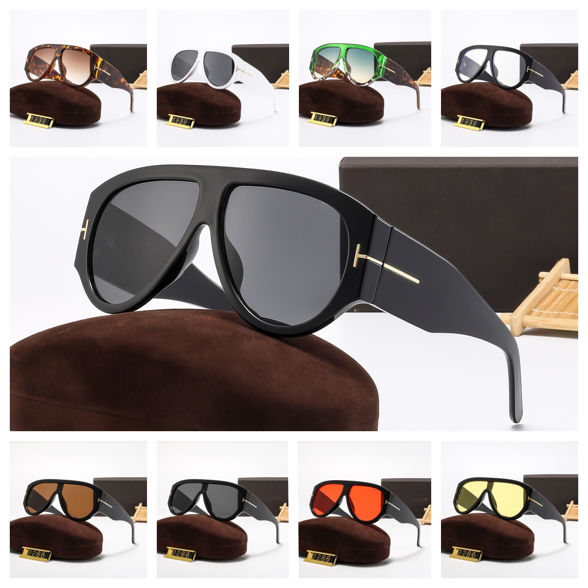 Luxury Polarized designer sunglasses for Women & Men High-End Designer Large integrated Frames with Polaroid Lenses, Premium Black glasses, Gift Box Included