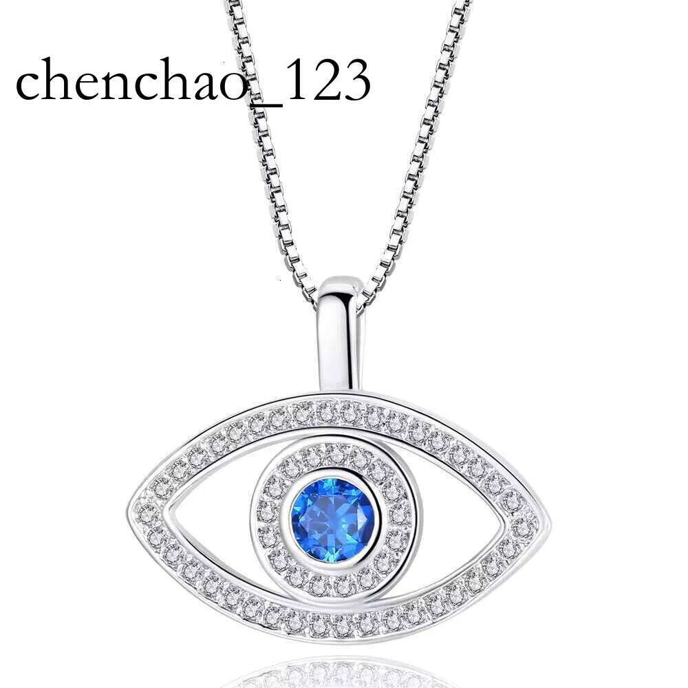 DHcollections Necklace With Personality, Fashion, Devil's Simple Temperament, Blue Eyes, Zircon Collarbone Chain
